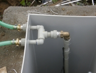 Kanalizace kolem domu pro dešťovou vodu